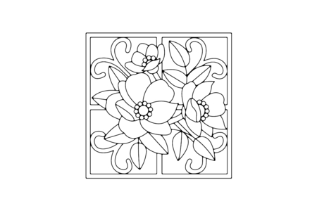 Coloriage Fleurs 022 – 10doigts.fr